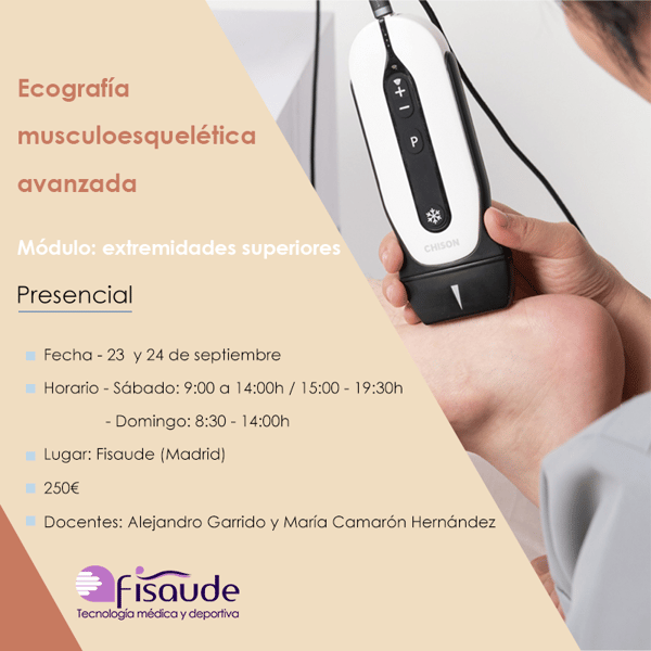 ECOGRAFÍA MUSCULOESQUELÉTICA AVANZADA: MÓDULO EXTREMIDADES SUPERIORES - PRESENCIAL 23 Y 24 SEPTIEMBRE 2023